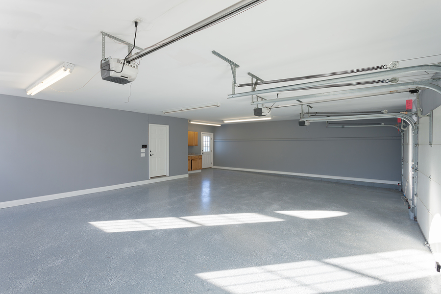 Finished-Garage-floor-walls-work-space