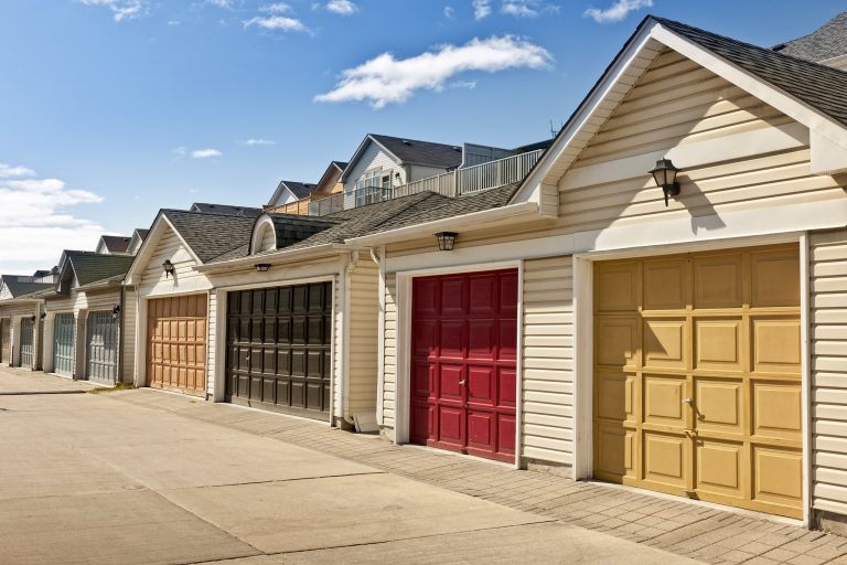 Row-of-Houses-With-Garage-Doors
