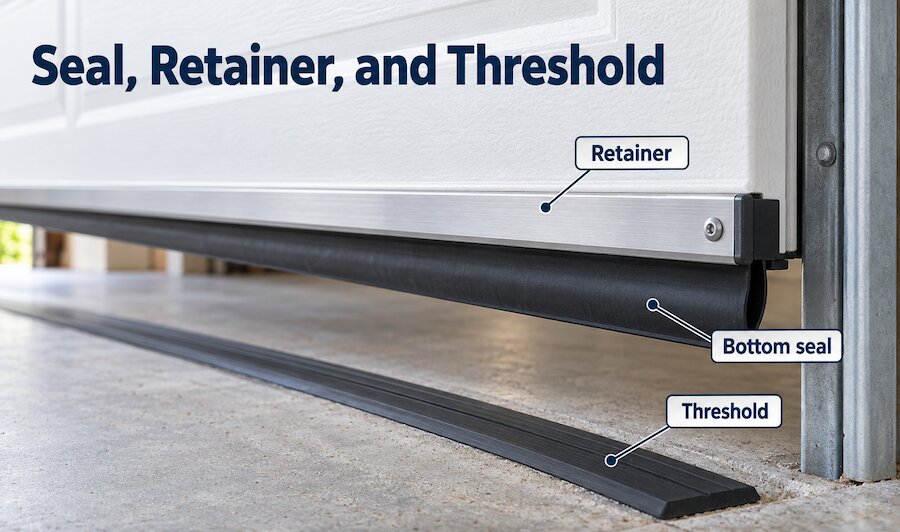 Parts of garage door